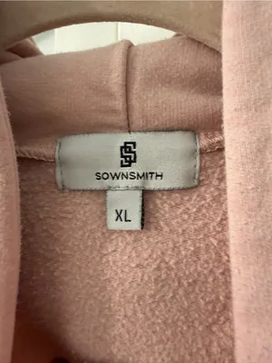 Sownsmith Blush Pink Hooded Sweatshirt Size XL thumbnail 2