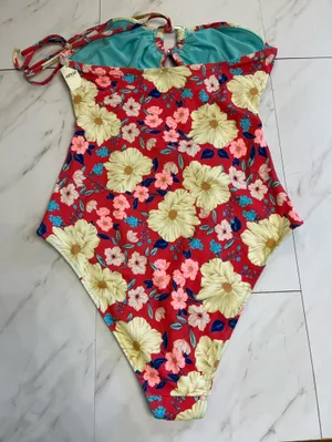 NWT Aerie Ring Bandeau Cheeky One Piece Swimsuit size XL thumbnail 4