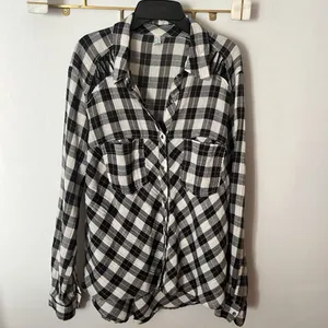 Free People Buffalo Plaid button down shirt. Size S thumbnail 5