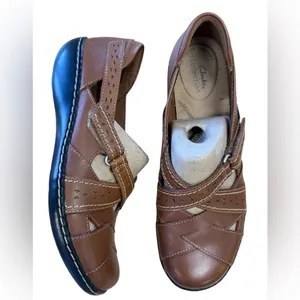 CLARKS NWOT Ashland Spin Q Mary Jane Flats Tan 7.5 thumbnail 3
