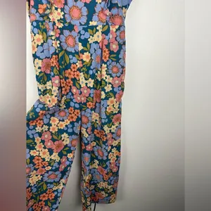 Princess Highway Linen Blend Wide Leg Ella Flora Jumpsuit Women’s Sz 12‎ cottage thumbnail 5