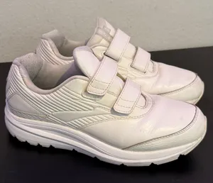Brooks Addiction Walker V-Strap 2 White Leather Walking Shoes Womens 8.5 thumbnail 1