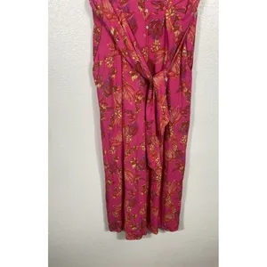 Free People Hot Tropics Jumpsuit Pink Orange Size 2 thumbnail 8