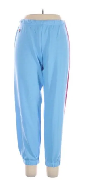 Aviator Nation Light Blue Track Pants with Yellow Accent thumbnail 1