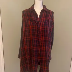 Nwt Paper‎ Crane Flannel Shirt Dress thumbnail 2