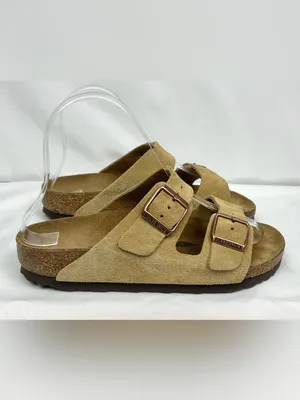 Birkenstock Arizona Taupe Suede Sandals Slides Women’s Size 36 thumbnail 3