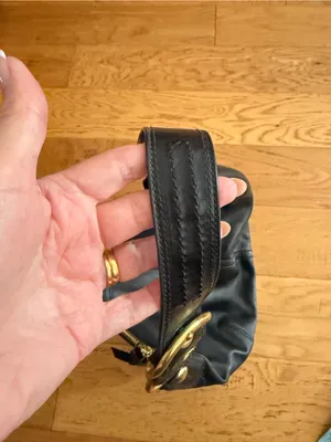 Vintage 1998 Coach Black Leather Hobo Shoulder Bag–Style 9214–Gold-Tone Hardware thumbnail 7