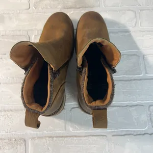 Bullboxer Dorian Ankle Boots Womens 10 Brown Leather Chelsea Wedge Zipper Grunge thumbnail 5