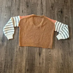 Madewell women’s sweater‎ XXS Wool Alpaca blend cropped color block thumbnail 2