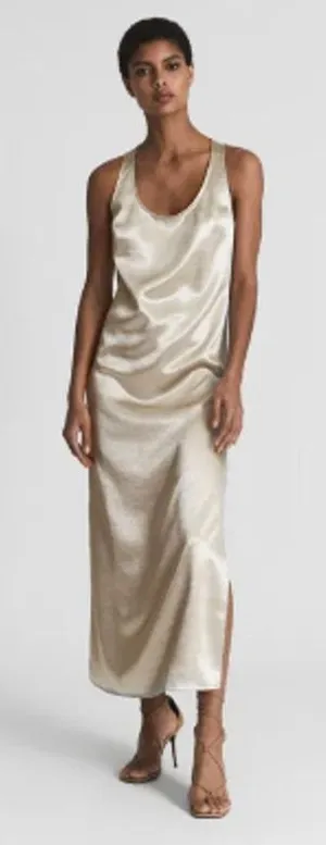 REISS Lottie Metallic Maxi Dress Size 6 New with‎ Tags thumbnail 1