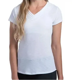 EUC Womens Kuhl Sora Short Sleeve Top white hiking outdoors lightweight size S thumbnail 1