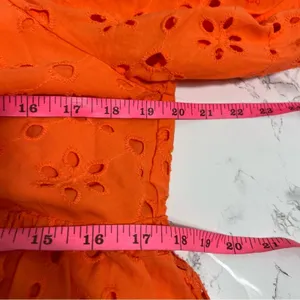 Eloquii‎ Eyelet Tie Front Maxi Dress Sz 14 Orange thumbnail 7