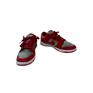 Nike Dunk Low UNLV Satin Varsity Red Metallic Silver Sneakers Women's Size 7 thumbnail 4