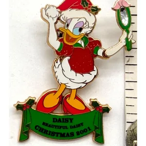 Disney Daisy Duck Christmas 2001 Pin LE 3500 Beautiful Daisy Moving Arm Mirror thumbnail 2