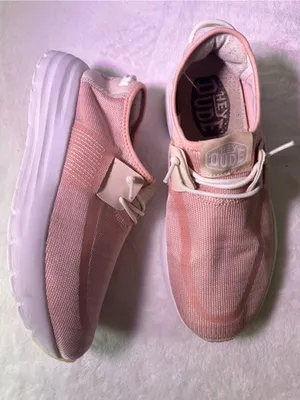Hey Dude Wendi Slip-On Knit Sneakers - Dusty Rose & Cream thumbnail 5