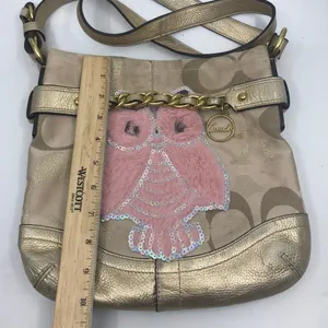 COACH Customized Tan Fabric Crossbody Bag thumbnail 3