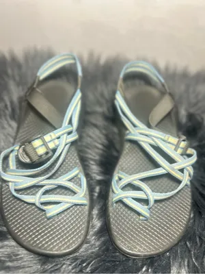 Women's Strappy Outdoor Sandal - Black with Teal Accents Sandals Size 9 thumbnail 3
