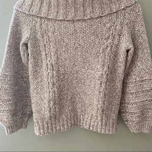 Anthropologie Sleeping On Snow By Off Shoulder Sweater Pink Sz Small thumbnail 10