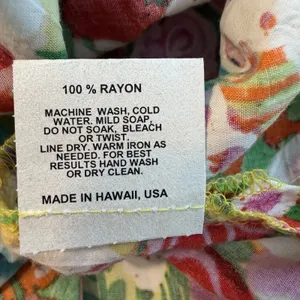 JAMS World Babydoll Top Sz S Hawaiian‎ Floral Elastic Neckline Flowy Oversized thumbnail 10