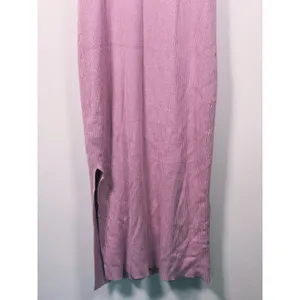 Abercrombie Sleeveless Twist Front Ribbed Midi Dress Size L Tall Pink Romantic thumbnail 11