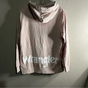 Wrangler Retro Soft Pink Spell-out‎ Kangaroo Pocket Pullover Hoodie thumbnail 6
