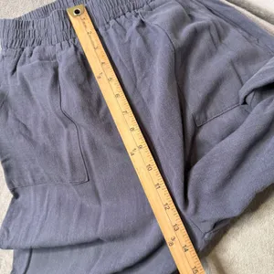 Lagenlook Linen Blend Wide Leg Palazzo Crop Pants Size M‎ High Waisted BOHO thumbnail 11