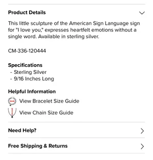 James Avery Sign of Love Charm thumbnail 4