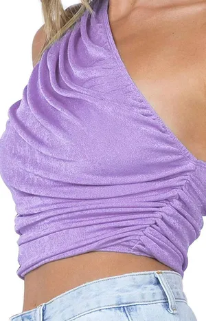 Amazon One Shoulder Crop Top thumbnail 3