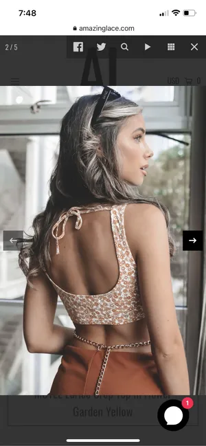 Floral Crop Top Multi thumbnail 2