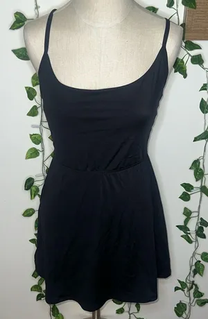 Hollister Gilly Hicks Black Tie Back Athletic Dress with Built In Shorts thumbnail 1