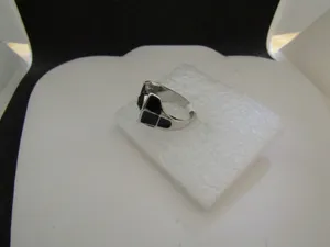 Black Cz Starship Tibetan Silver Ring - Size 7 thumbnail 4