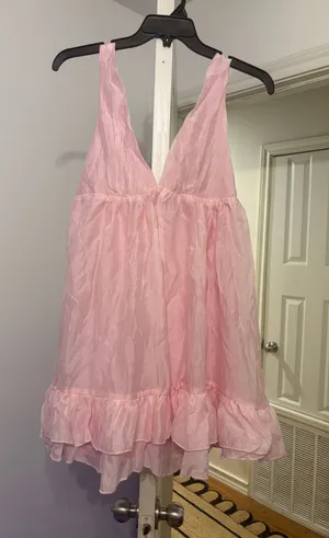 Baby pink flowy SHEIN dress thumbnail 1