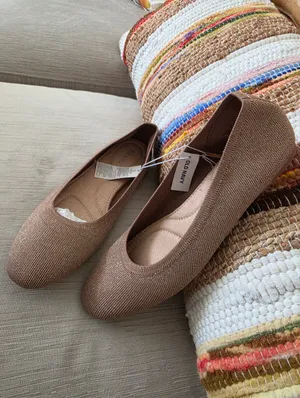 Old Navy Sparkling Gold Flats 9 thumbnail 2