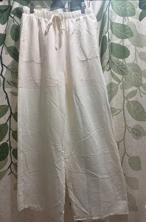 HYFVE Women's Wide Leg Pants in Cream thumbnail 1