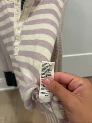We the Free Give Me Stripes Henley Top Size Small thumbnail 4