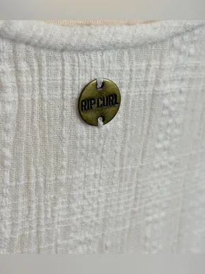 RIP CURL Lightweight Sundress Ties at Shoulders in White,‎ Small thumbnail 6