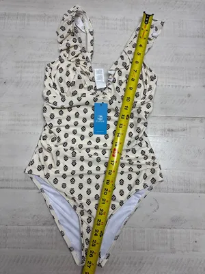 Cupshe Cream Ornate Flutter Strap Underwire One Piece Swimsuit thumbnail 3