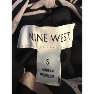 Nine West Zebra Print Mock Neck Ruched Long Sleeve Midi Dress Small Black y2k glam party thumbnail 6