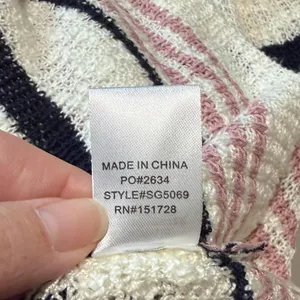 eesome Cream, Pink & Black Striped Scoopneck Sweater thumbnail 6