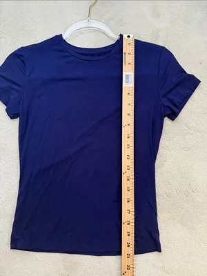 Abardsion Navy Blue Short Sleeve Crew Neck Slim Fit Fitted T-shirt Size Medium thumbnail 7