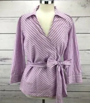 Chaps stretch wrap blouse!  thumbnail 1