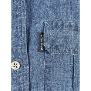 90s Ralph Lauren 100% Linen Shirt Dress Womens PS Blue Sleeveless Button Midi thumbnail 6