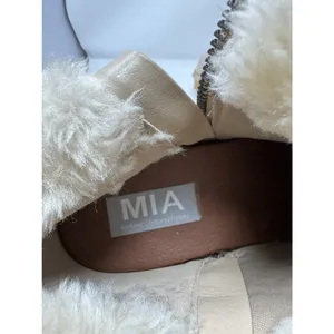 Mia Double Zip Suede Beige Faux Fur Lined Ankle Booties Boots Women’s 7 NWOB thumbnail 6