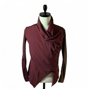 BLANKNYC Womens Goth Faux Leather Mixed Media Draped‎ Moto Jacket XS 30M-9027MX thumbnail 2