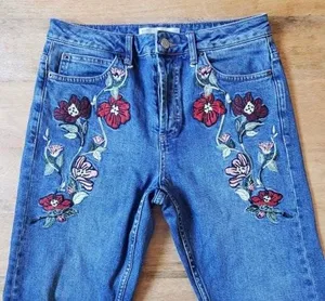 Topshop Embroidered Jeans thumbnail 2