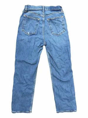 Abercrombie & Fitch Medium Blue Straight-Leg Ripped Jeans thumbnail 2
