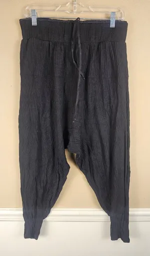 Free People Movement Womens Black Can't Handle‎ This Harem Pants Medium thumbnail 1