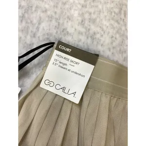 CALIA Court‎ High-Rise Skort Khaki Sand Pleated Mesh Athletic XL WAX15225W thumbnail 5