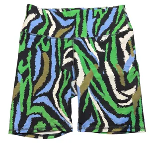 Diane Von Furstenberg X Target Womens Bike Shorts Disco Zebra Green Multi Medium thumbnail 1