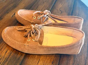 J.Crew Driving Loafers in Suede English Saddle Brown Tassel Moccasins thumbnail 1
